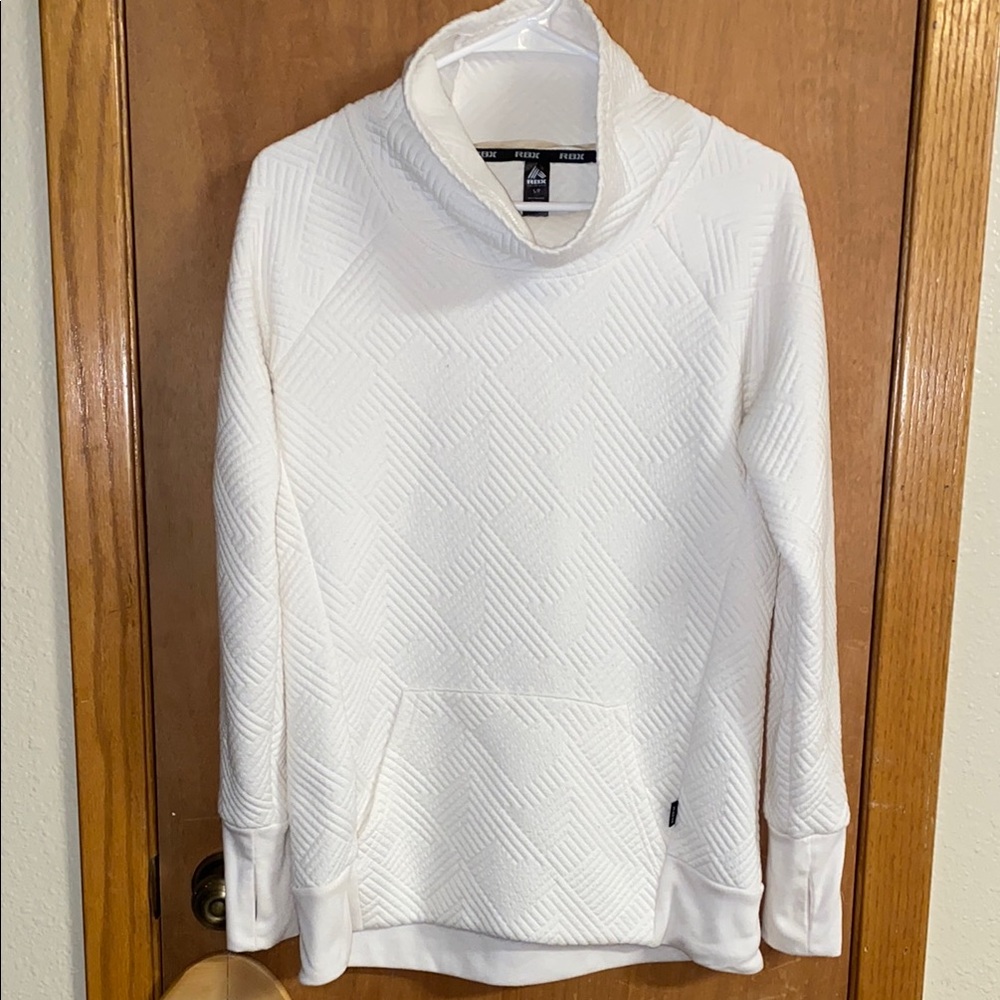 RBX White Turtleneck Sweater Knit Cowl